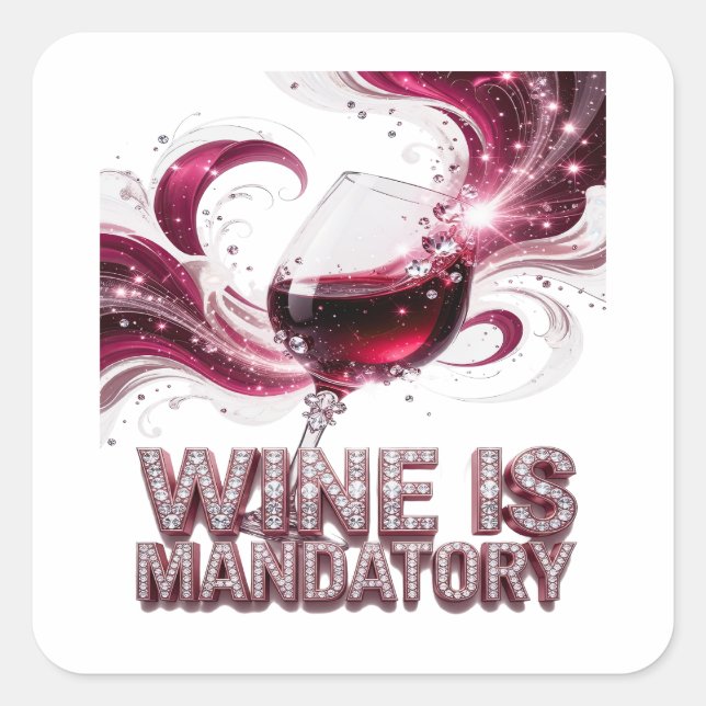 Autocollant artisanat argenté CRISP LE VIN EST OBL (Devant)