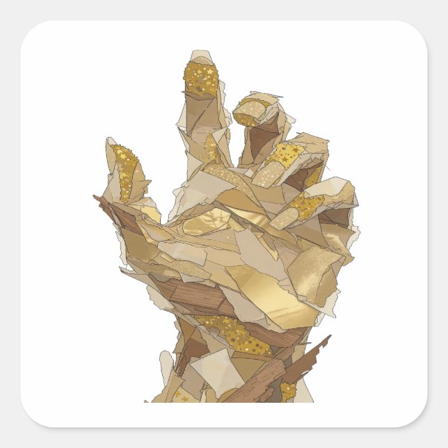 Autocollant artistique Trendy Silver GOLDEN HAND (Devant)