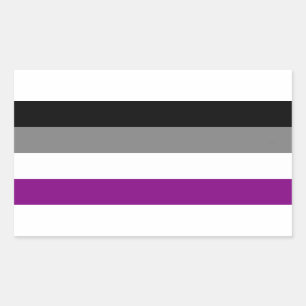 Autocollant asexuel de drapeau