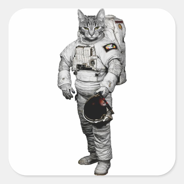 Autocollant Astronaute Chat (Devant)