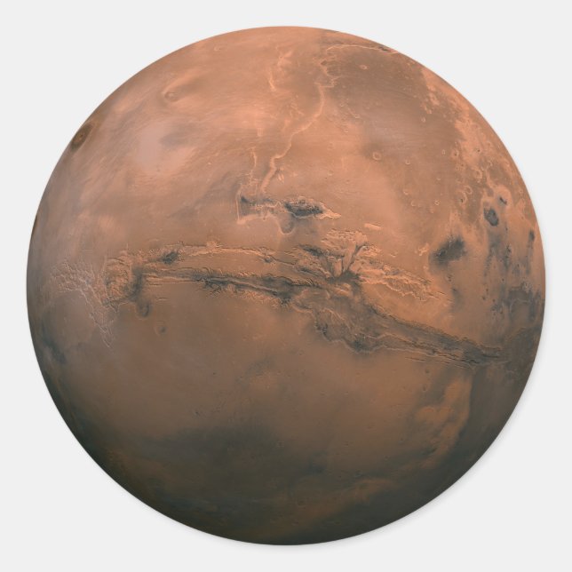 Autocollant Astronomie Espace Planète Mars Valles  (Devant)