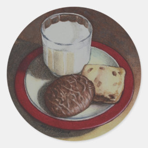Autocollant au lait et aux cookies