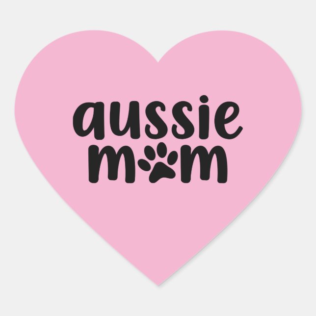 Autocollant Aussie Maman Bergère Australien Rose (Devant)