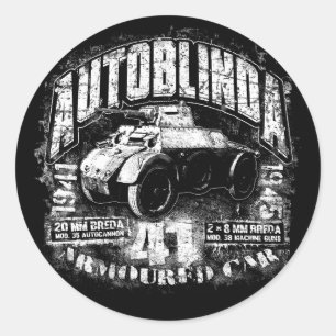 Autocollant Autoblinda 41 Classic Round Sticker