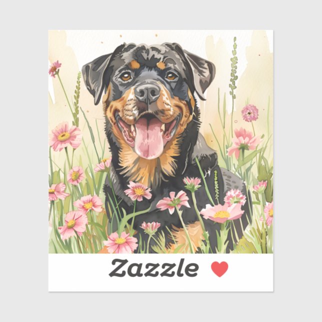 Autocollant – Autocollant Rottweiler (Feuille)