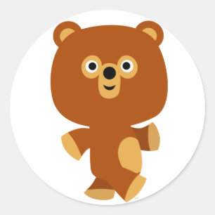 Autocollant autoritaire mignon d'ours de bande