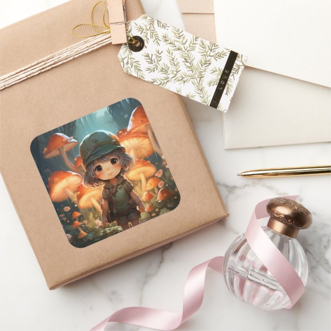 Autocollant aux champignons mignons (Cadeaux)
