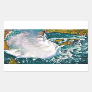 Autocollant avec de l'air tiré des chutes du