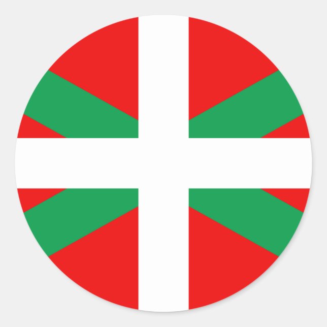 Autocollant avec Drapeau Basque "Ikkurina" (Devant)