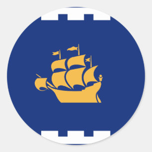 Autocollant avec drapeau de la ville de Québec, Ca