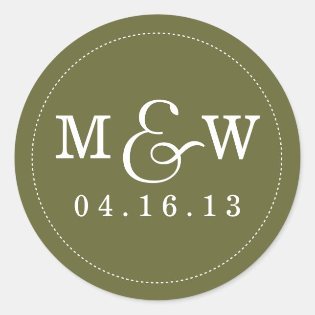 Autocollant avec du charme de monogramme de (Devant)