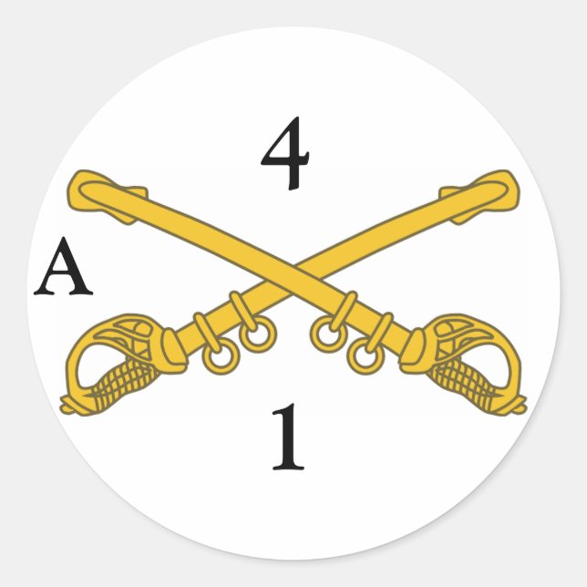 Autocollant avec insigne 4cv, 4, 1, A (Devant)