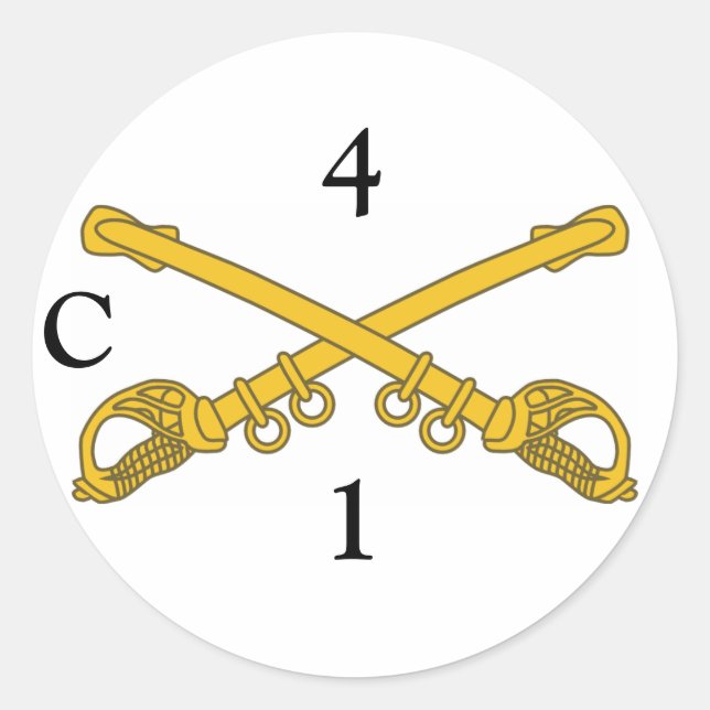 Autocollant avec insigne 4cv, 4, 1, C (Devant)