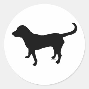 Autocollant avec la silhouette noire de