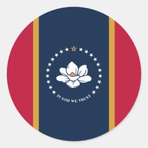 Autocollant avec le drapeau de l'État du Mississip