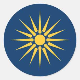 Autocollant avec le drapeau de Macédoine, Grèce