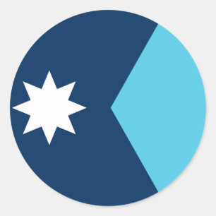 Autocollant avec le drapeau du Minnesota, États-Un