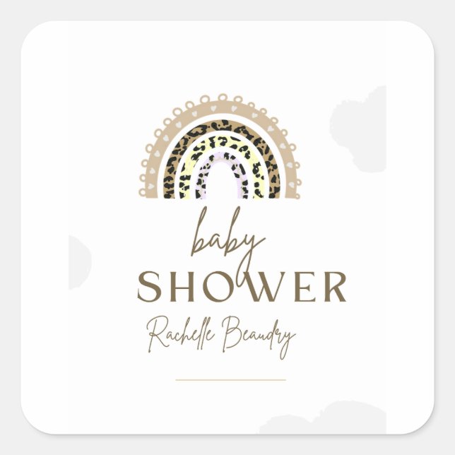 Autocollant Baby Shower | Autocollant de thème béb (Devant)