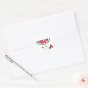 Autocollant Baby Shower Été Pastèque 