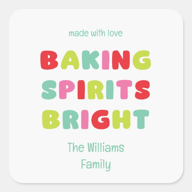 Autocollant Baking Spirits Bright (Devant)