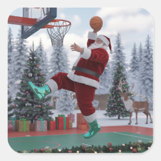 Autocollant Basket-ball de Santa