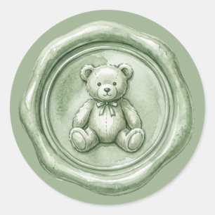 Autocollant bébé en cire fausse d'ours de couleur 