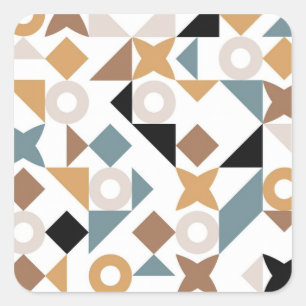 Autocollant bébé géométrique Bauhaus