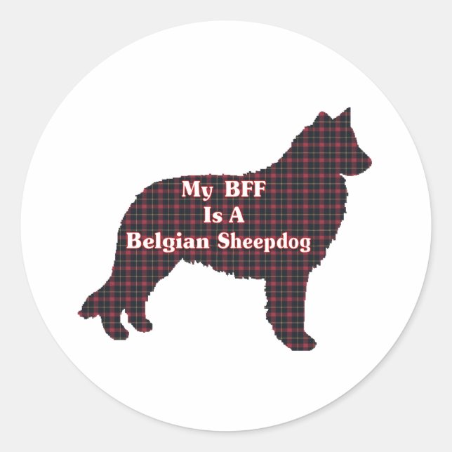 Autocollant BFF Sheepdog belge (Devant)