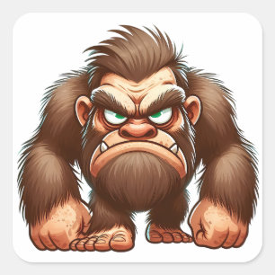 Autocollant Bigfoot grincheux drôle Autocollant