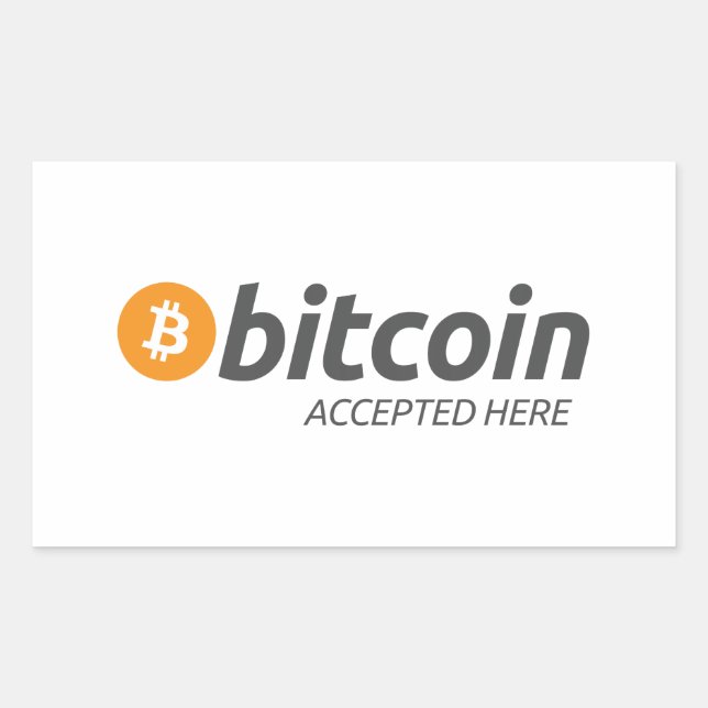 Autocollant Bitcoin Accepté Ici (Devant)