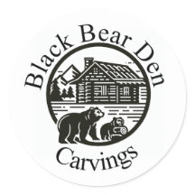 Autocollant Black Bear Den Carvings