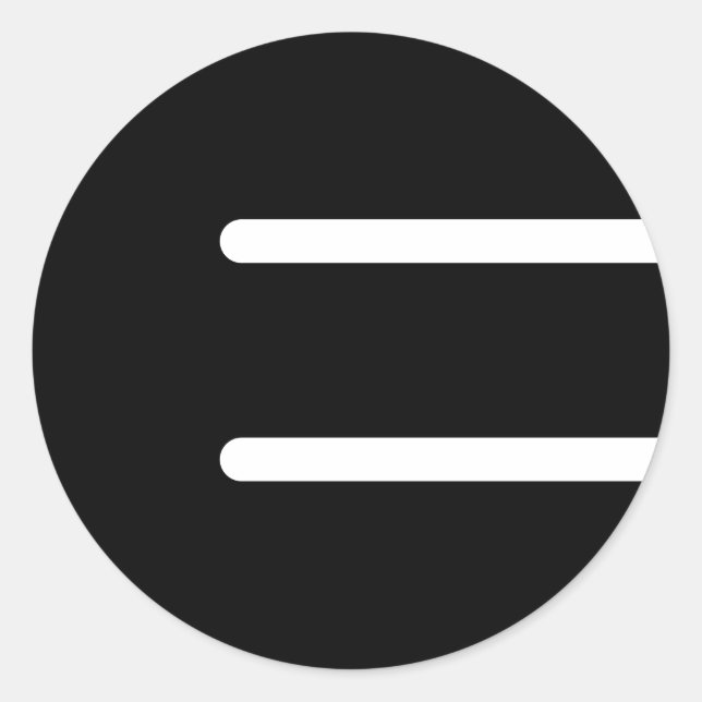 Autocollant "Black E" de musique Ember - 3" (Devant)