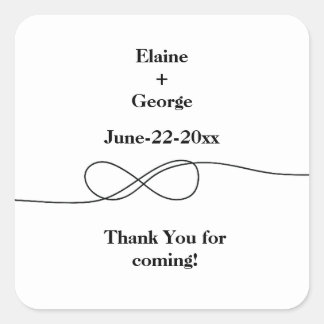 Autocollant blanc et noir à infini