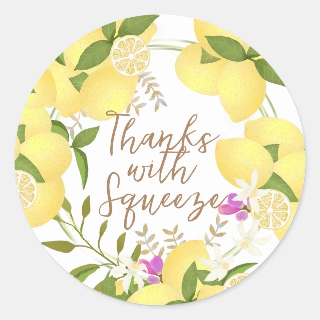 Autocollant blanc Lemon Squeeze (Devant)