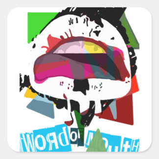 Autocollant blanc Popstyle