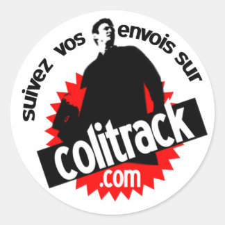 autocollant blanc suivez