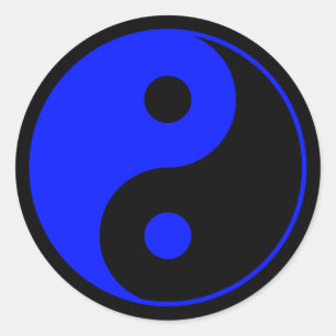 Autocollant bleu de Yin Yang