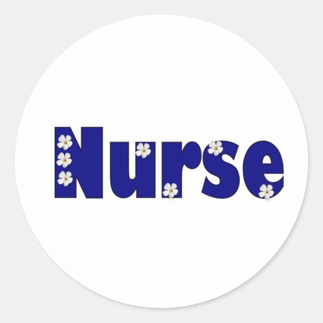 Autocollant bleu Nurse (Devant)