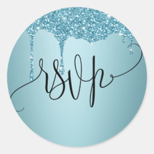 Autocollant bleu RSVP