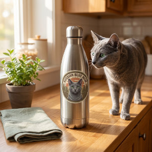 Autocollant Bleu Russe Cadeau pour Maman de Chat