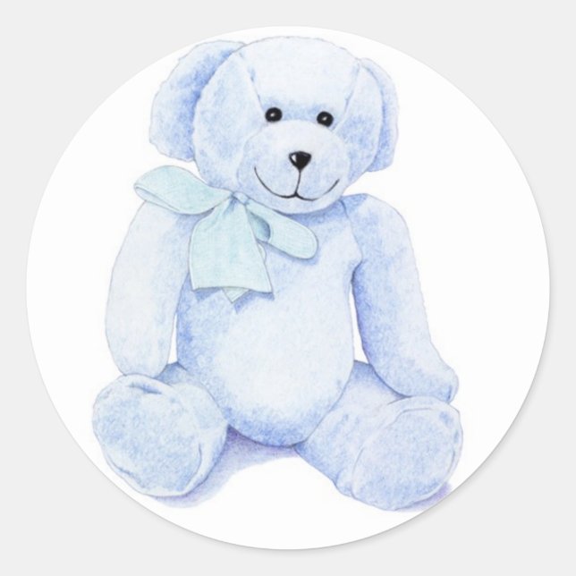 Autocollant bleu Teddy Bear (Devant)