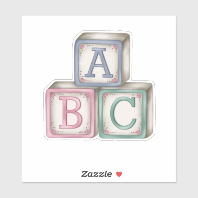 Autocollant Blocs Bébé (Feuille)