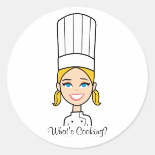 Autocollant blond de bande dessinée de chef -