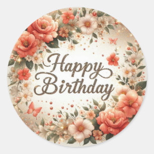 Autocollant Blossom Anniversaire Voeux