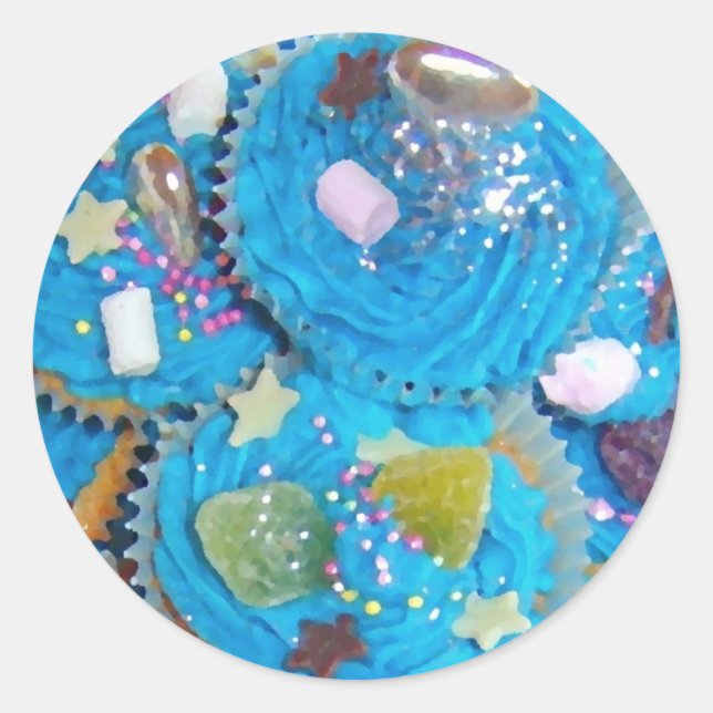 Autocollant Blue Cupcakes (Devant)