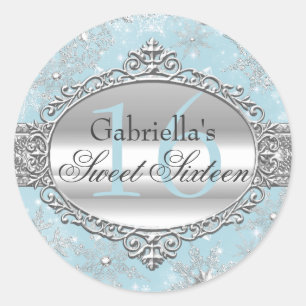 Autocollant Blue Snowflake Winter Wonderland Sweet
