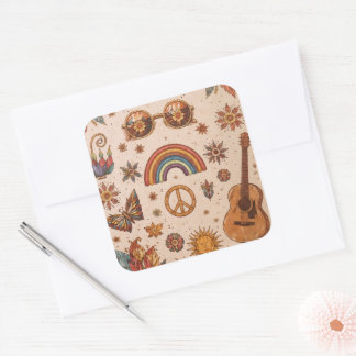 Autocollant bohème hippie