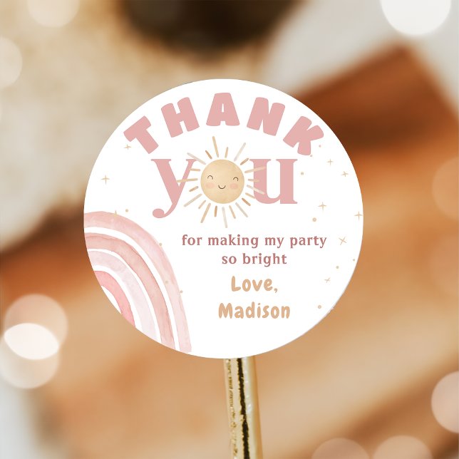 Autocollant Boho Rainbow Sunshine Rose Anniversair (Créateur téléchargé)