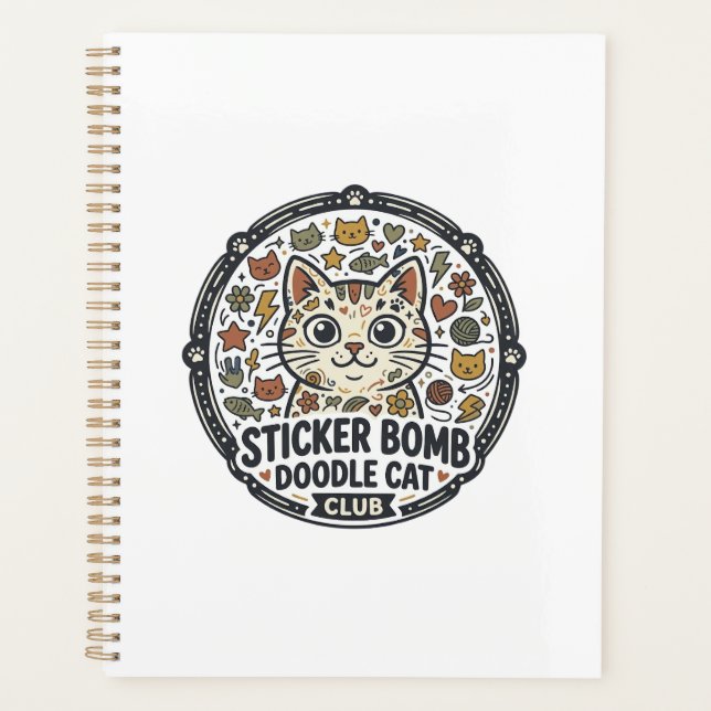 Autocollant Bombe Dessin Animé Chat POD Vector Art (Devant)