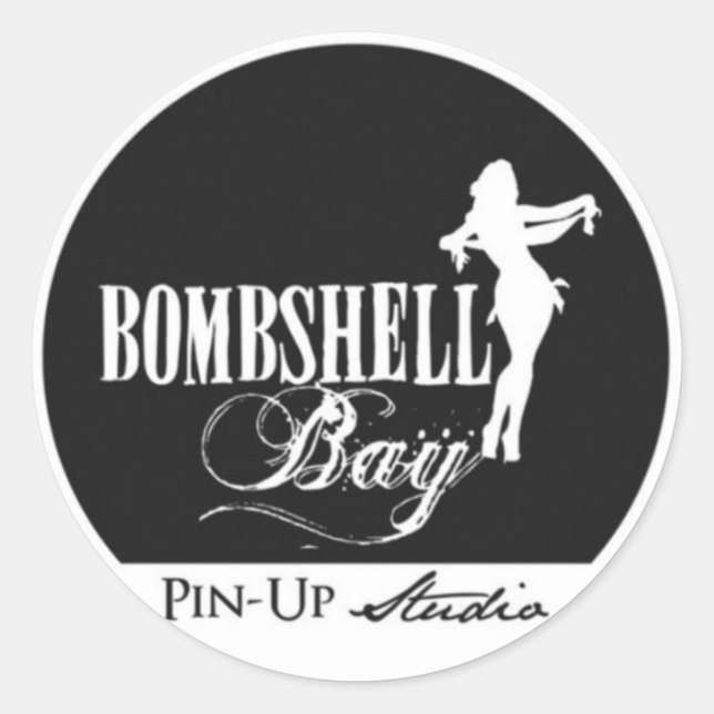 Autocollant Bombshell Bay Pin-Up Studio (Devant)